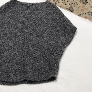 Eileen Fisher wool mini poncho